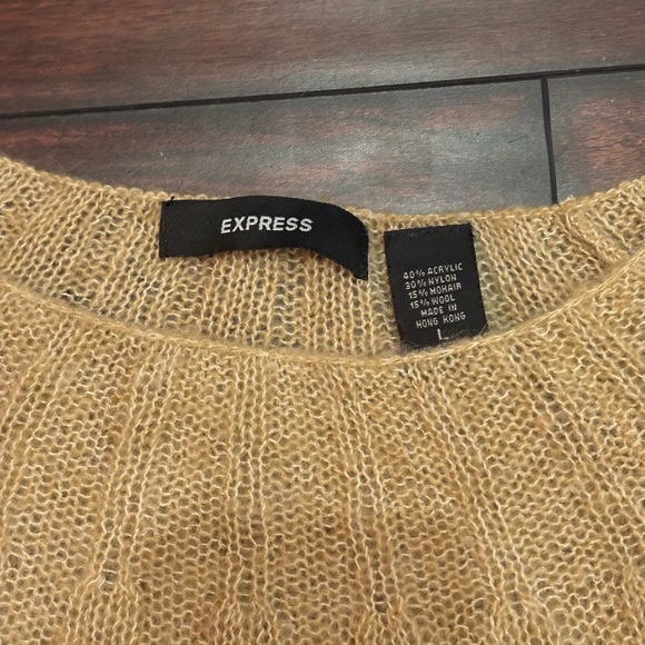 Express Camel Crew Neck Sweater - Picture 5 of 7
